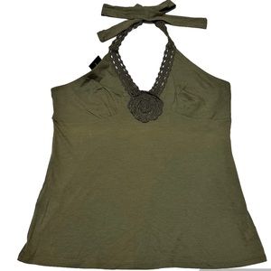 BCBG MAXAZRIA NWT Sage Halter With Embroidery SZ L
